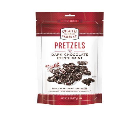 Dark Chocolate Peppermint Pretzels (Seasonal)