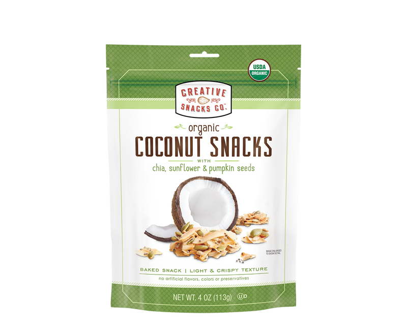 Organic Coconut Snacks with Chia Seeds, Sunflower Seeds, & Pumpkin Seeds