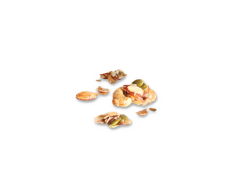 Almond Clusters Baked with Cashews, Pumpkin Seeds, & Sunflower Seeds