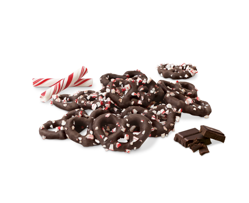 Dark Chocolate Peppermint Pretzels (Seasonal)